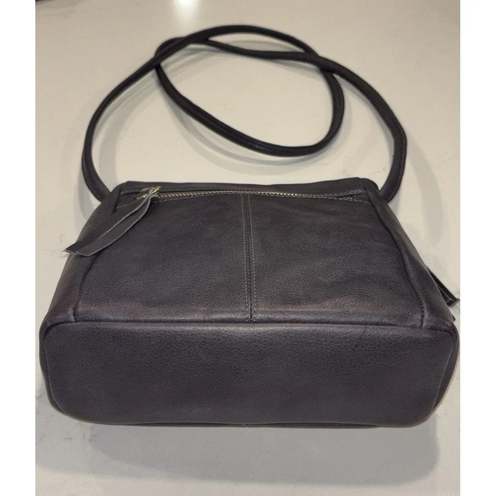 Osgoode Marley Emery Small Crossbody Leather RFID Storm Gray MSRP $175